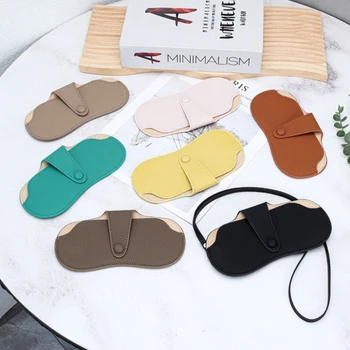 Custodia per occhiali da sole in pelle, porta occhiali, borsa portatile in morbida pelle per occhiali da sole, astuccio sottile per occhiali da vista uomo donna con cordino