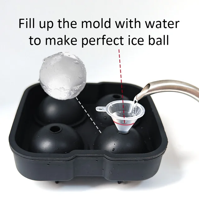 16-Piece Silicone Ice Ball Maker Tray – 6cm Round Molds For Whiskey & Cocktails (Pink/Blue/White)