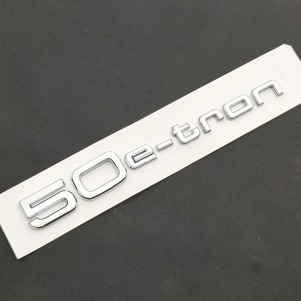 3D ABS Car Sticker E-tron Logo Emblem Trunk Decals Badge Accessories