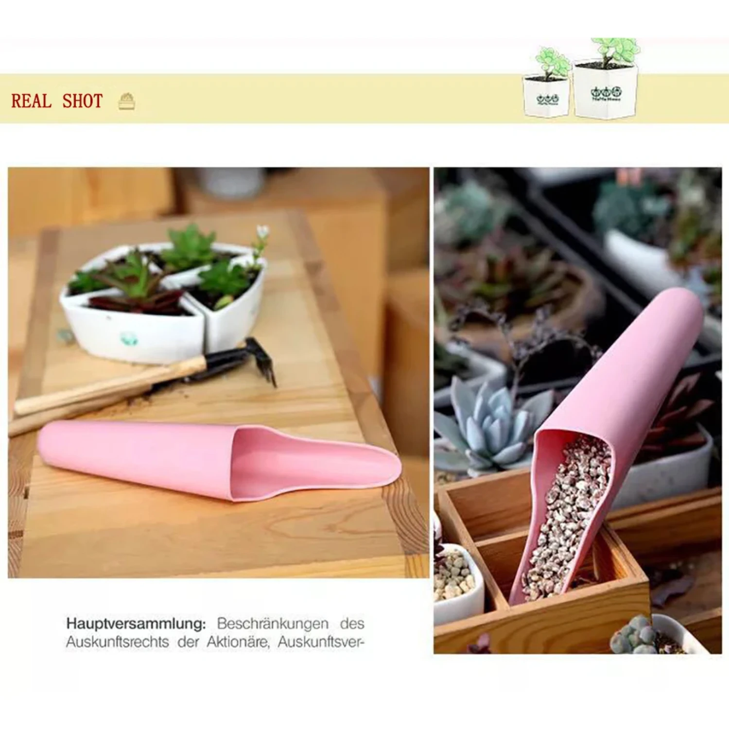 Japanese Style Gardening Tools Set - Cultivate, Dig, Transplant Succulents - Soil Scoop, Utility Shovel 5