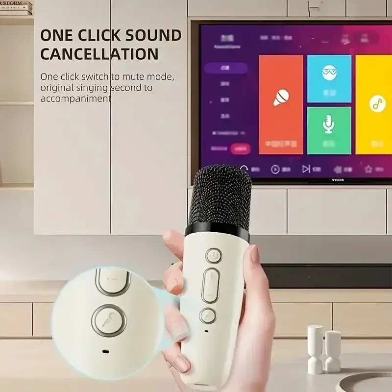 K12 Karaoke Machine Portable Bluetooth 5.3 PA Speaker System with 1-2 Wireless Microphones for Home, Family Singing, and Children’s Gifts 5