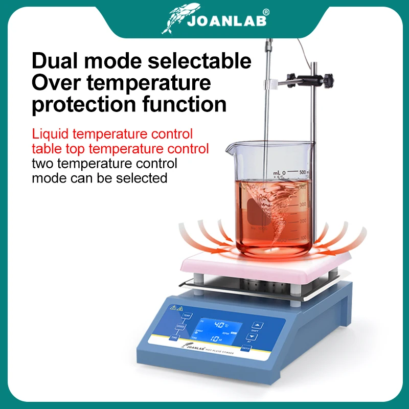 JOANLAB 자석 교반기, 일정한 온도 가열, 디지털 디스플레이, 실험실 장비, 5L, 2000rpm HSC-19T