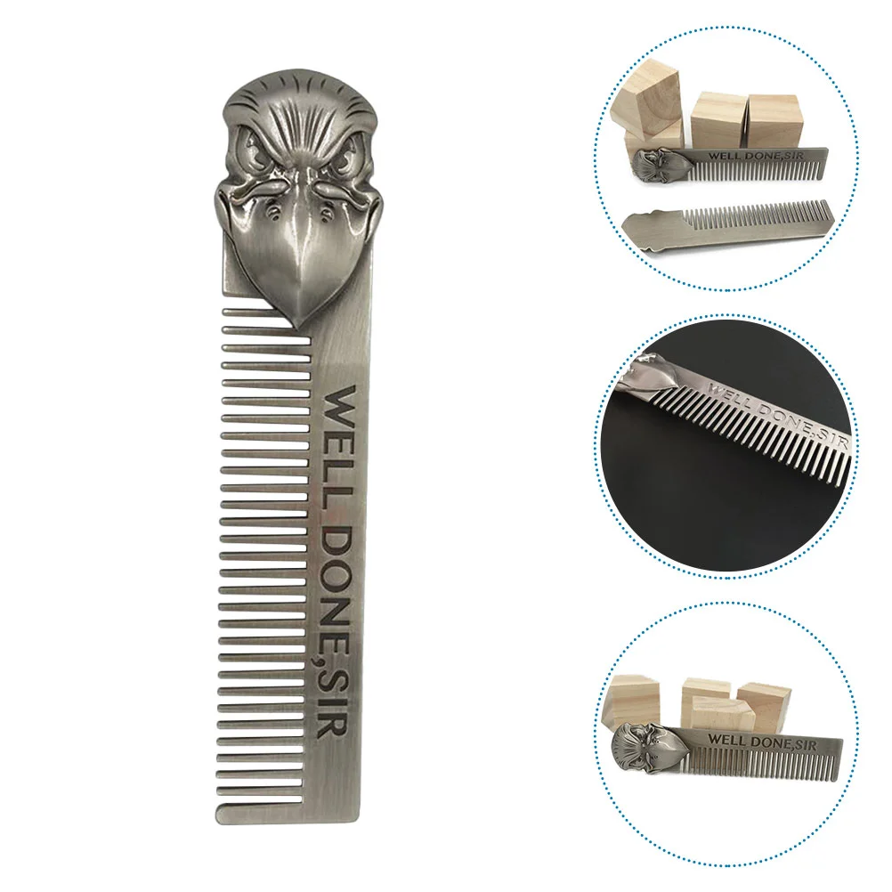 Remove The Beard Styling Comb Man Tools Stainless Steel Scalp Brush for Dandruff Removal