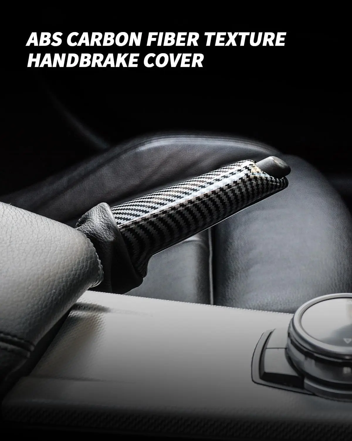 carbon fiber Pattern handbrake cover Car Handbrake Cover Grip Handle Lever Compatible For BMW Series 1 3 5，E90 E60 F30 E46 E92