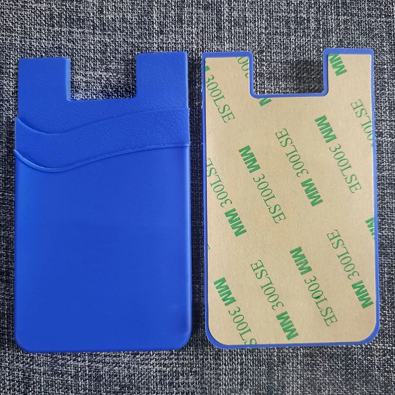 Silicone Double-Layer Phone Card Holder - Fashionable Ultra-Thin Wallet Sticker