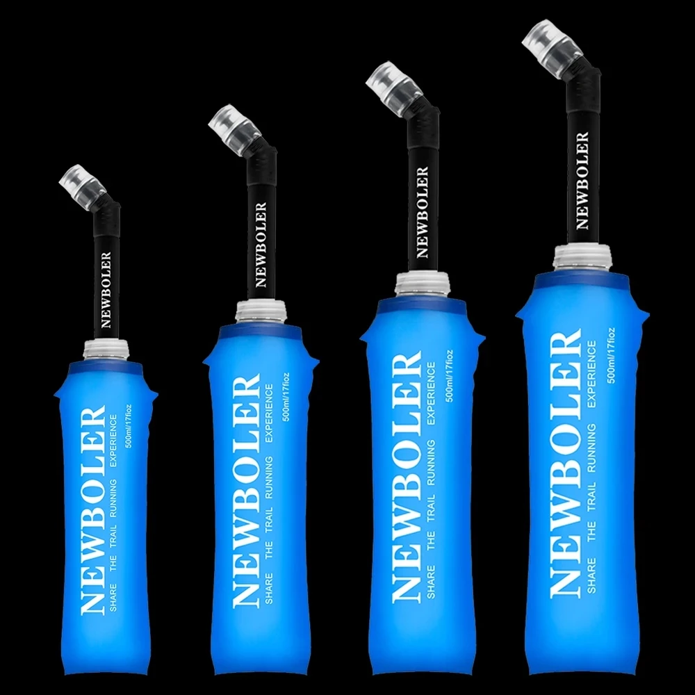 Botella de agua blanda plegable de TPU, frasco para correr, hidratación, chaleco, SD09, SD10, 250ml, 500ml
