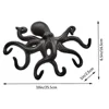 Octopus Key Holder Cast Iron Decorative Rustic Towel Hooks Wall Mounted Heavy Duty Coat Hooks 3