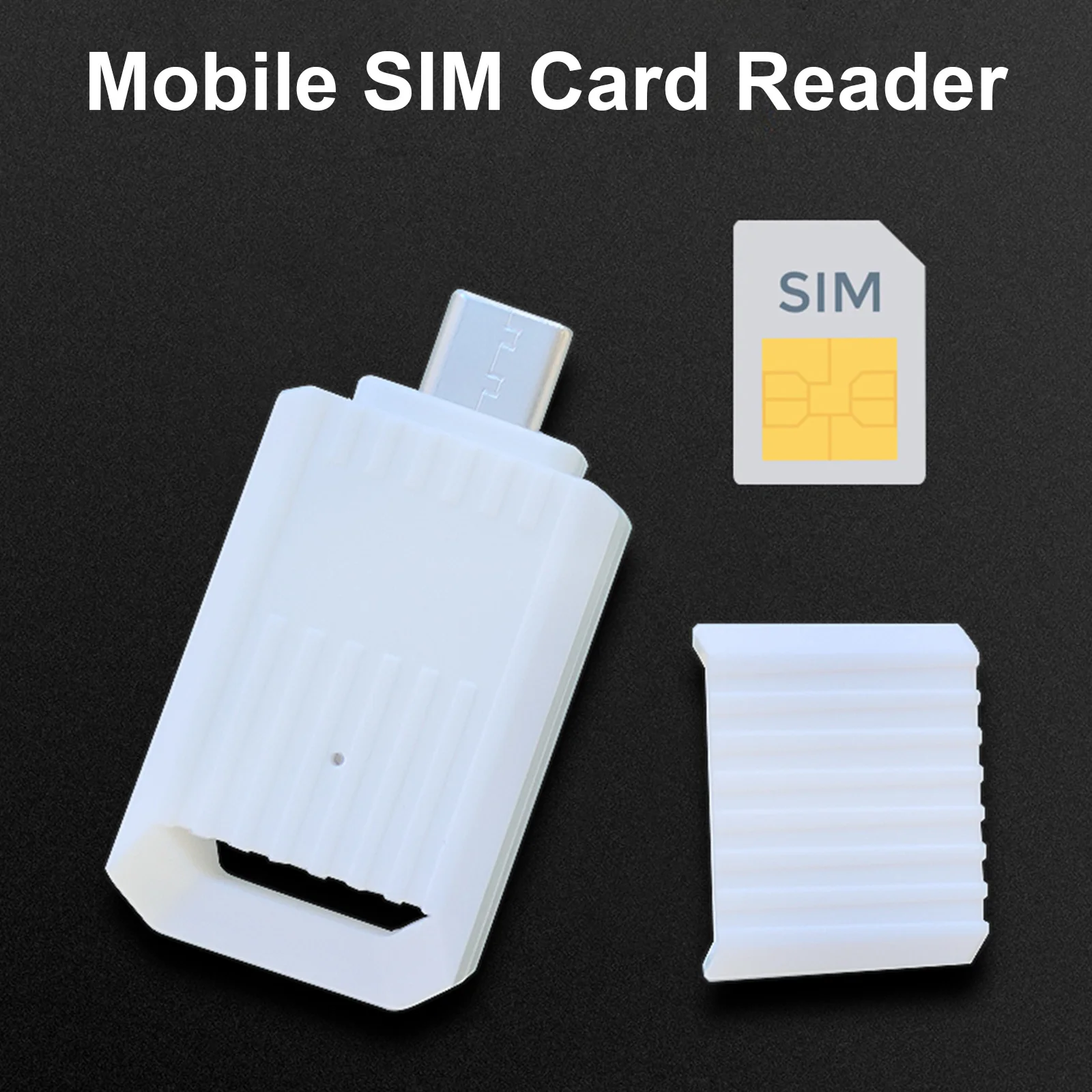 USB SIM 카드 어댑터 플러그 앤 플레이 메모리 카드 리더기 안드로이드 윈도우 맥 OS 맥북 컴퓨터 PC용 경량 컴팩트