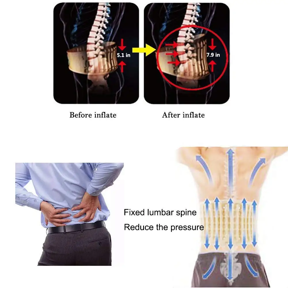 Back Decompression Belt Lumbar Support for Back Pain Relief- Lower Traction Device for Women & Men
