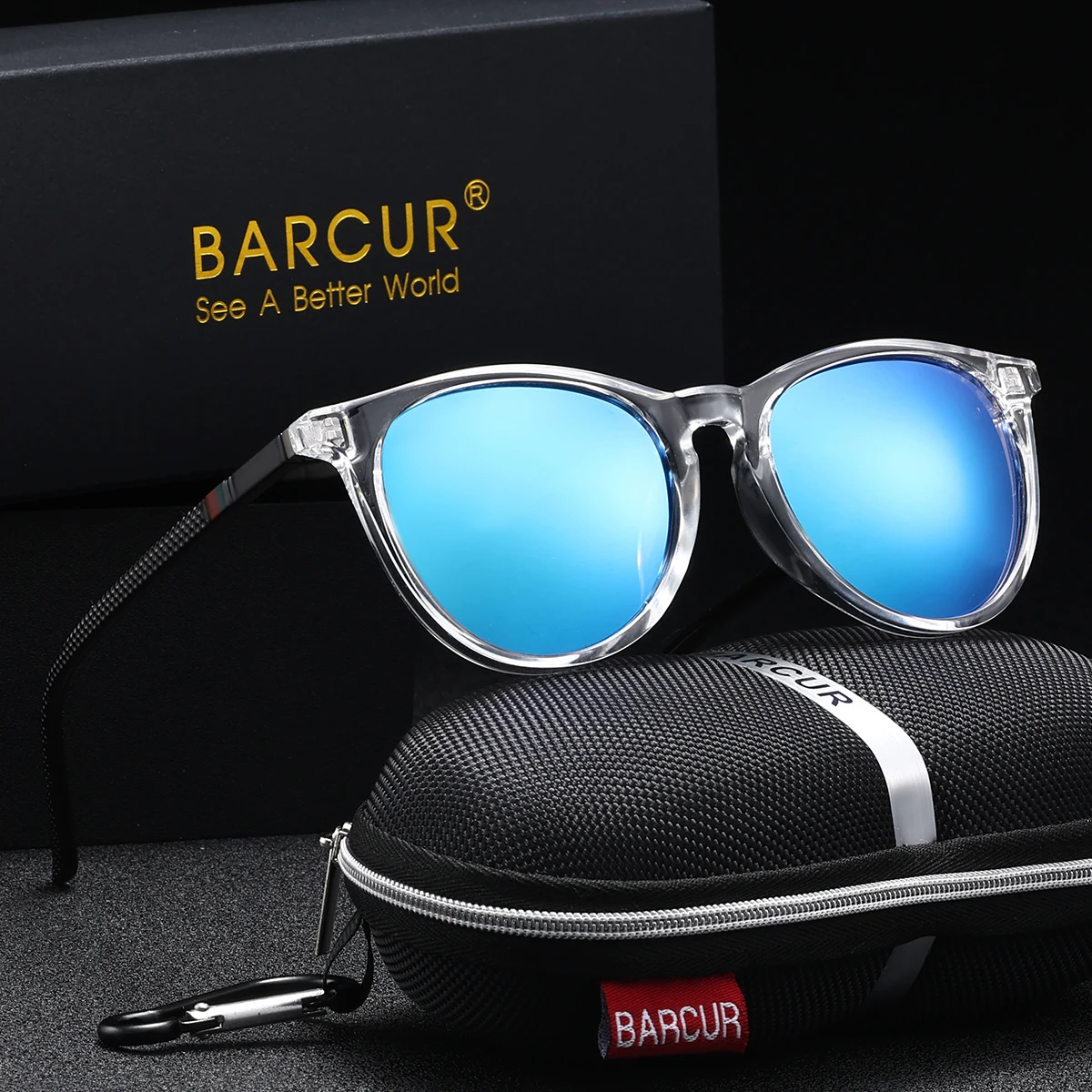 BARCUR Polarisierte Damen-Sonnenbrille, leicht, bequem, PC-Cat-Eye-Rahmen, UV400, Sonnenschutz, Damen-Sonnenbrille, Bekleidungszubehör ﻿ – Detail 7