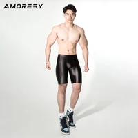 Amoresy Poseidon series medium waist elastic tight plastic breathable men's fitness shorts 1