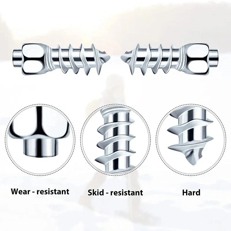 10/20/30pcs Car Tire Studs Anti-Slip Screws Nails Auto Motorcycle Bike Truck Off-road Tyre Anti-ice Spikes Snow Sole Tire Cleats
