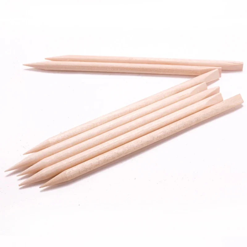 100-10Pcs Nail Art Pusher Orange Wood Sticks Cuticle Pusher Remover Pedicure Manicure Care Tools nail care kit,manicure tools,manicure pedicure kit,manicure set,nail art pusher,nail manicure tools,cuticle pusher