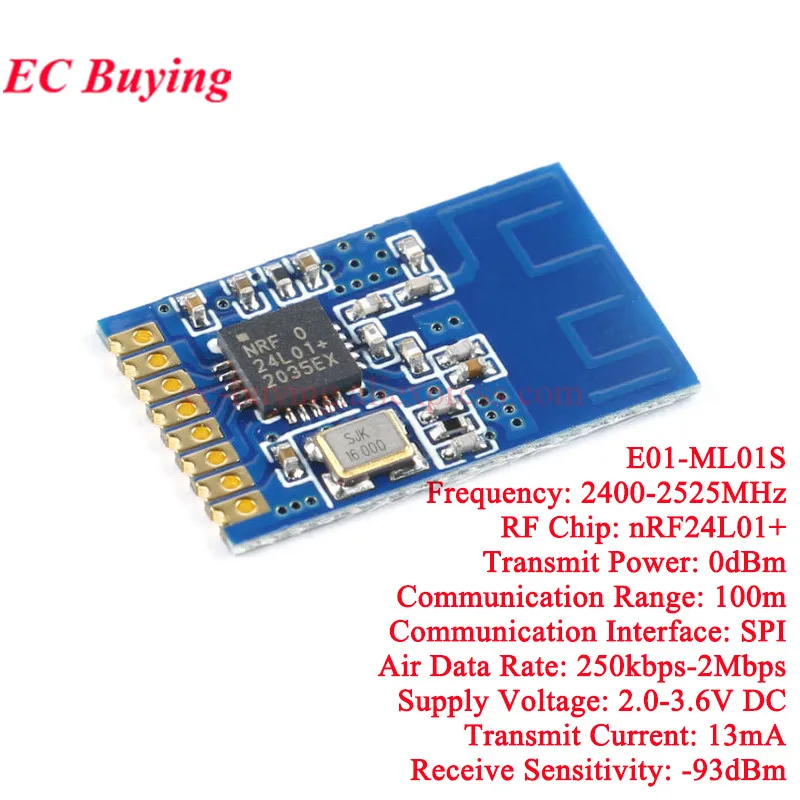 10 Stück/1 Stück E01-2G4M27SX ML01SP4 WLAN-Funkmodul 2,4 GHz RF-Transceiver nRF24L01+PA+LNA 2 4 km E01C-ML01S ML01S ML01IPX ML01SP2 – Detail 6