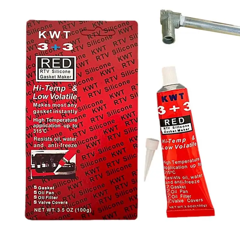 100g Red RTV Silicone Instant Gasket Sealer Waterproof Engine Sealant High  Temp Multifunctional Sealant for Metal Glass Wood - AliExpress