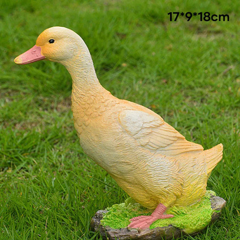 Statues D'oiseaux En Ciment Pour Extérieur - 2 Tailles (11x6x9 Cm Et 11x7x8 Cm) - Déco Jardin, Patio, Intérieur