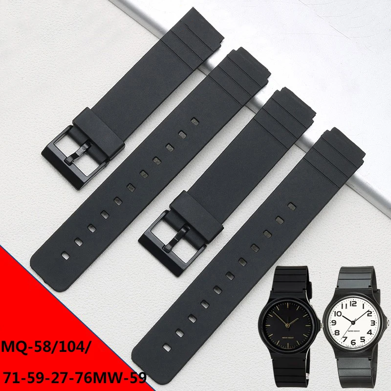 Cinturino Per Orologio In Resina Per Casio Mw-58 Mq-24 Mq-71 Mw-59 Sport Impermeabile 16Mm Per Uomo Donna Bracciale Accessori Per Cinturini In Silicon