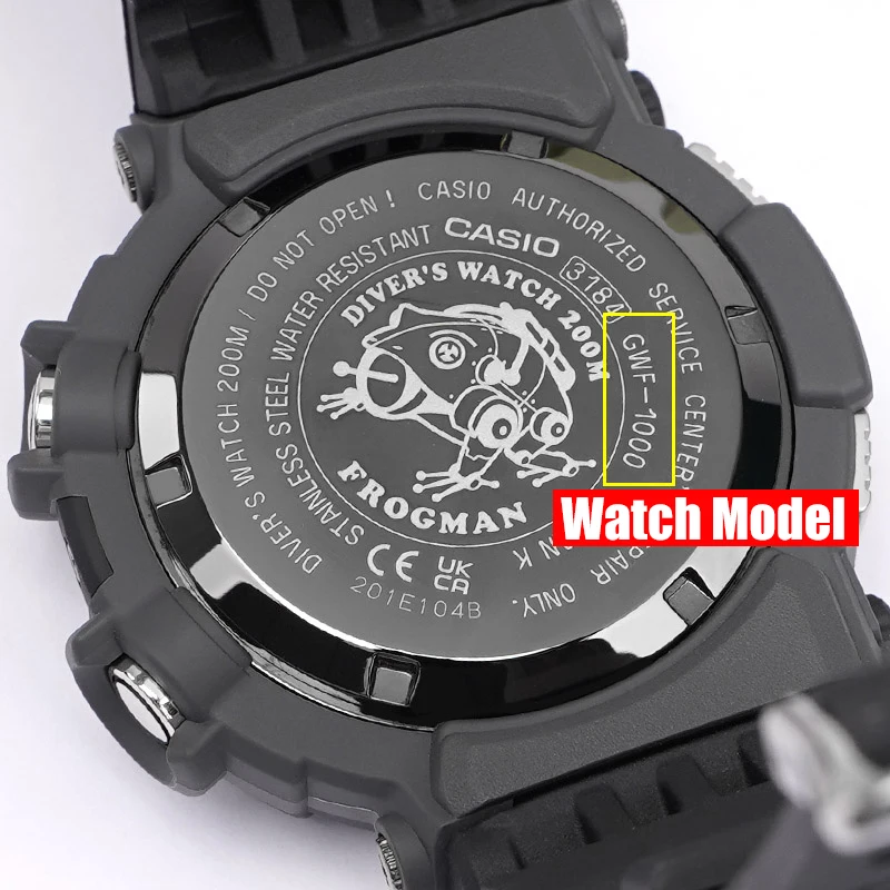 Rubber Strap for Casio G-shock Frogman GWF-1000 Men Sport Black Waterproof  Diving Replacement Bracelet Band Watch Accessories