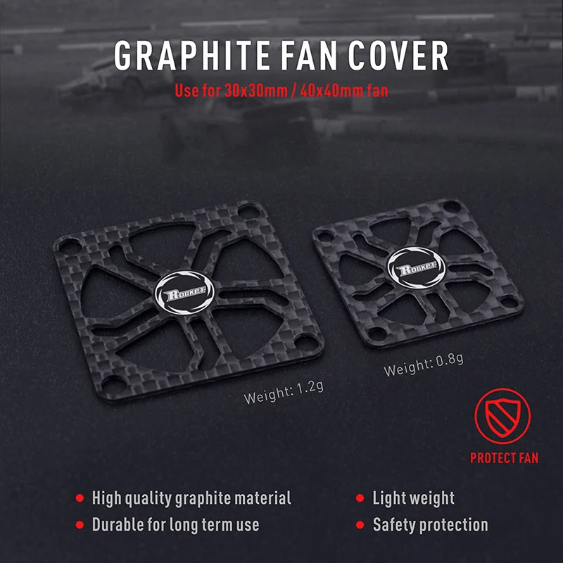 Rocket Carbon Cooling Fan Cover 30x30MM