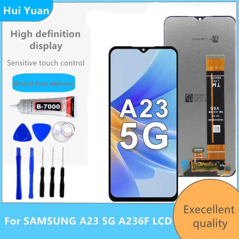 

6.6";Original For Samsung Galaxy A23 5G A236 A236B A236U LCD Display Touch Screen with frame Digitizer Assembly For A236U1 Scree