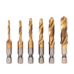 Premium Hex Shank Drill and Screw Tap Set - Comprehensive Hand Tool Kit for Efficient Drilling and Tapping (6pcs  Set)