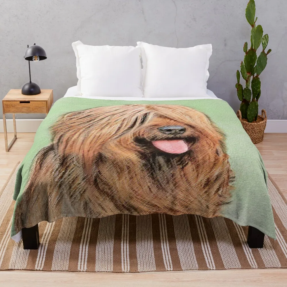 

Briard Throw Blanket Decorative Sofa Blankets Vintage Blanket