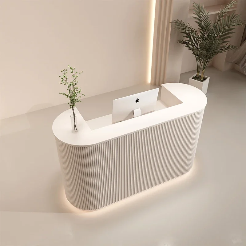 Store Mobile Reception Counter Cafe Checkout Church Modern Reception Counter Console Store Empfangstheke Theater Furniture