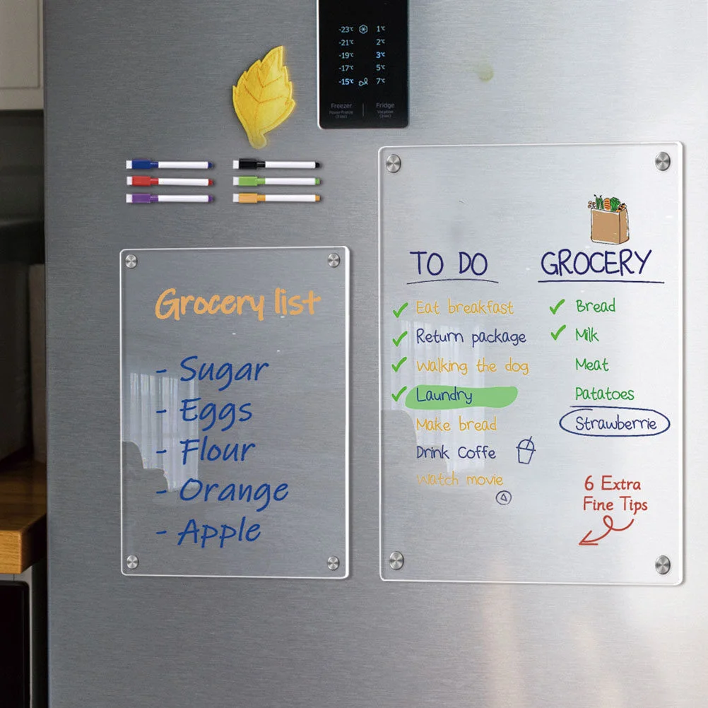Magnetic Calendar Whiteboard Pen Dry Erase Calendar Fridge Magnetic Clear Acrylic Grocery List Pad magnetic calendar dry erase whiteboard magnetic whiteboard magnetic dry erase board