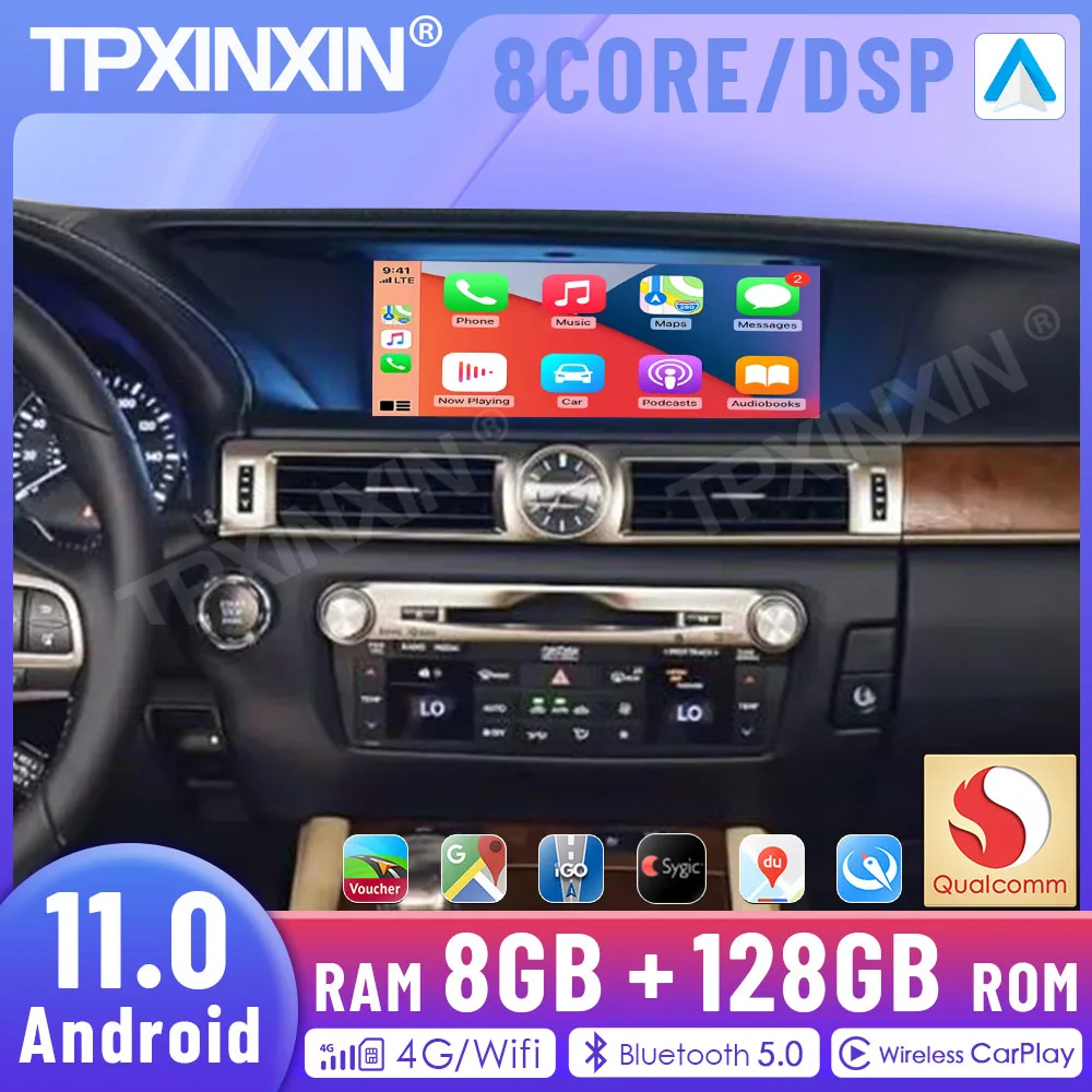 

Car Radio Carplay Android For Lexus GS 2012-2016 GPS Navi Multimedia Player Touch Screen DSP Stereo Head Unit Auto Accessories
