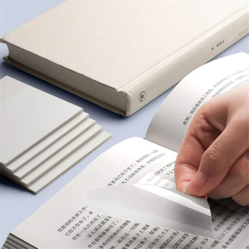 50 Sheets Transparent Sticky Notes Memo Pad Bookmark Marker Sticker Paper Office School Supplies sticky notes index sticker notes memo paper self adhesive memo pad memo pad