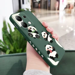 Grass Panda Liquid Silicone Phone Case Cover for Redmi Note10(10S) (Dark Green)