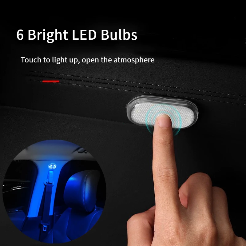 2/4Pcs Car LED Lights Touch Sensing Exterior Interior With 6 Bright LED Lamp Beads Portable led lamp bulb led lamp bulb base