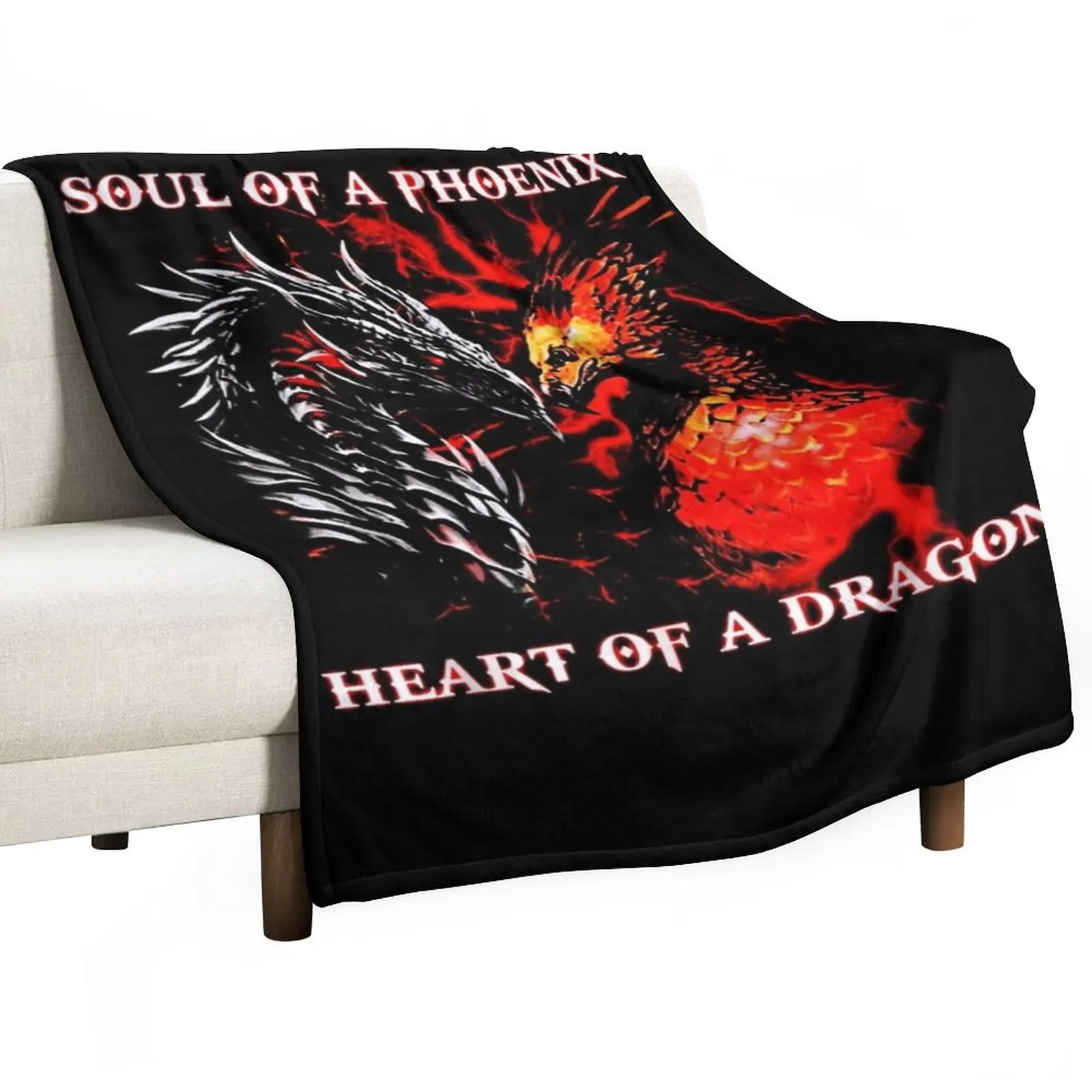 

Soul of a phoenix heart of a dragon Throw Blanket Large Blanket Sofa Blankets