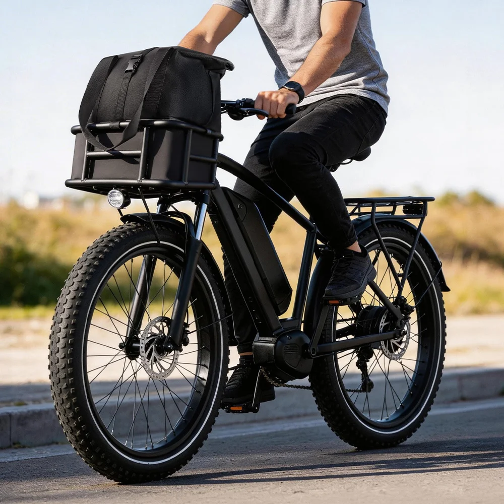 Rear Bike Basket Bicycle Cargo Rack Bag With Handle Large Capacity Fron E-Bike Basket Bike Baskets for Outdoor Travel Shopping