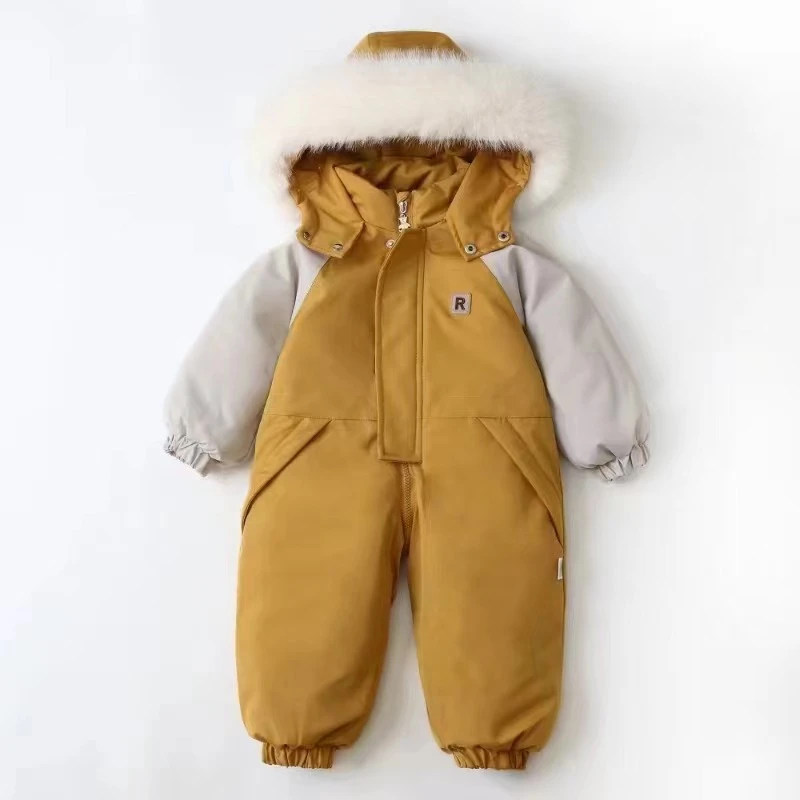 -30 Degree Russia Children Winter Ski Suit children jackets Warm Thicken Baby Jumpsuit Children Clothing Set Waterproof Girls Snowsuit 2-5Y