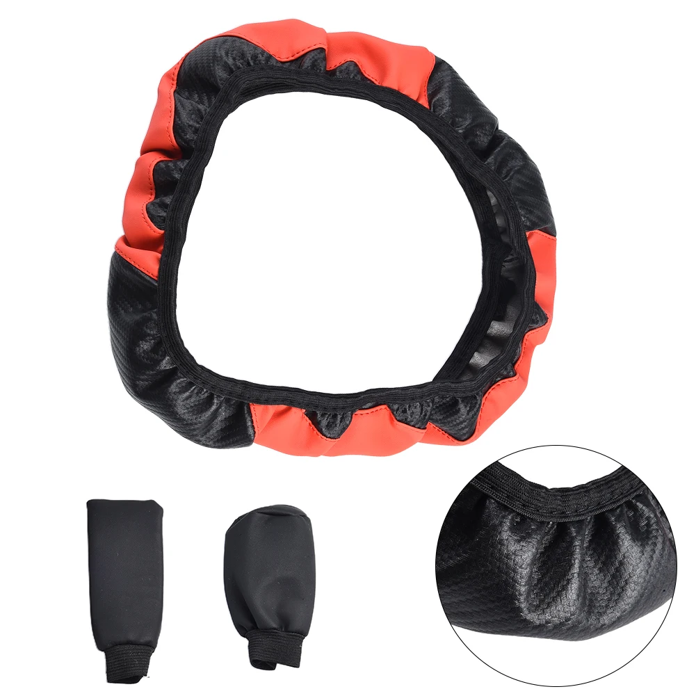 

Auto Accessories Steering Wheel Cover Handbrake Cover 37-38cm Car Accessories Four Seasons Interior Decoration