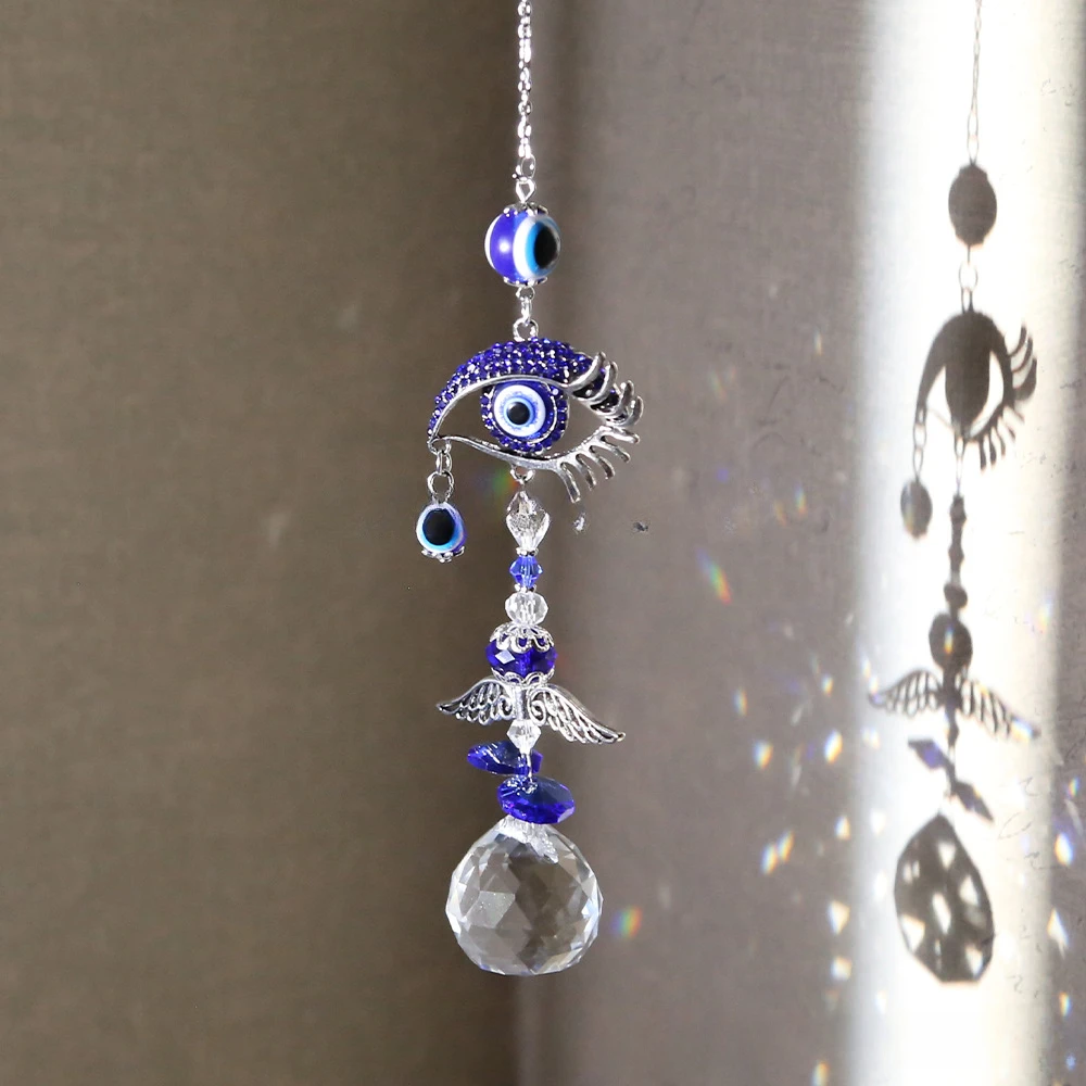 Butterfly Devil's Eye Crystal Pendant Family Outdoor Garden Decoration