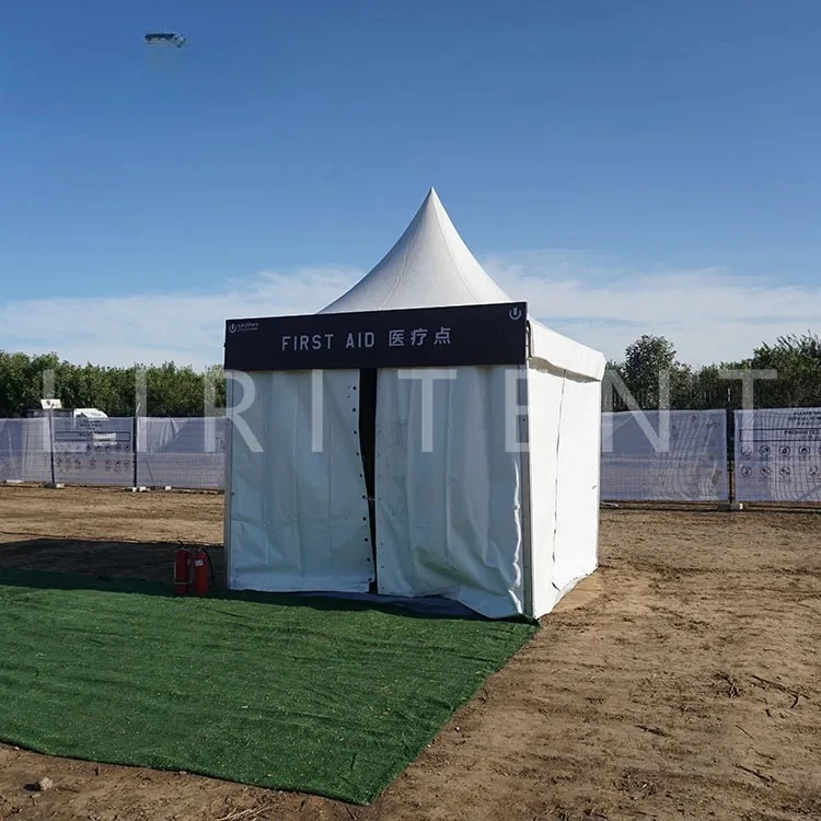Tenda gazebo pagoda 4*4 con baldacchino in alluminio bianco - immagine 4