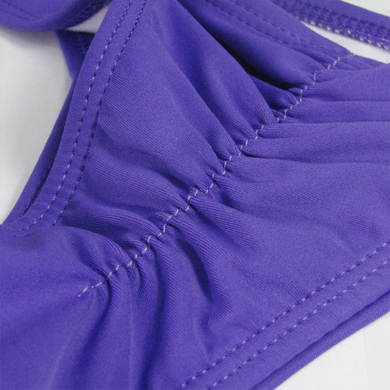 New Women Sexy Swimwear Briefs Summer Bikini Bottom Pleated Thong Swimsuit Ladies Solid Beachwear Sexу Lingerie Swimming Trunks