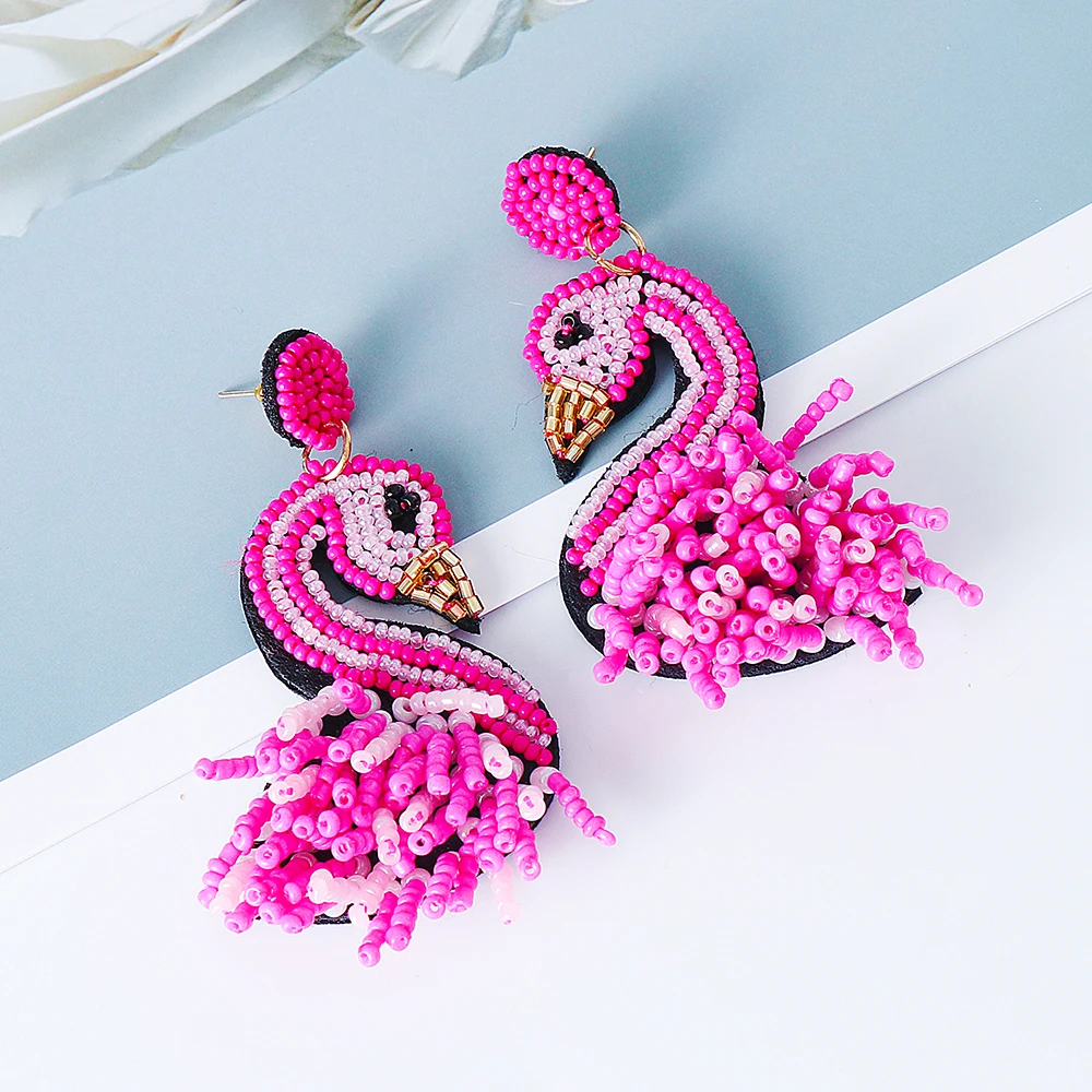 New Trend Design Earrings Cartoon Parrot Color Jewelry Texture Metal Earrings For Women Accessories Preferred animal earrings