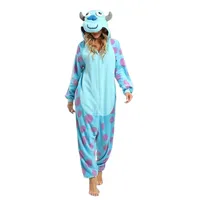 Polar Fleece Sullivan Mike Wazowski Monster Kigurumi Adults Cartoon Onesie Pyjama Costumes For Halloween Carnival Cosplay Party - Image 2