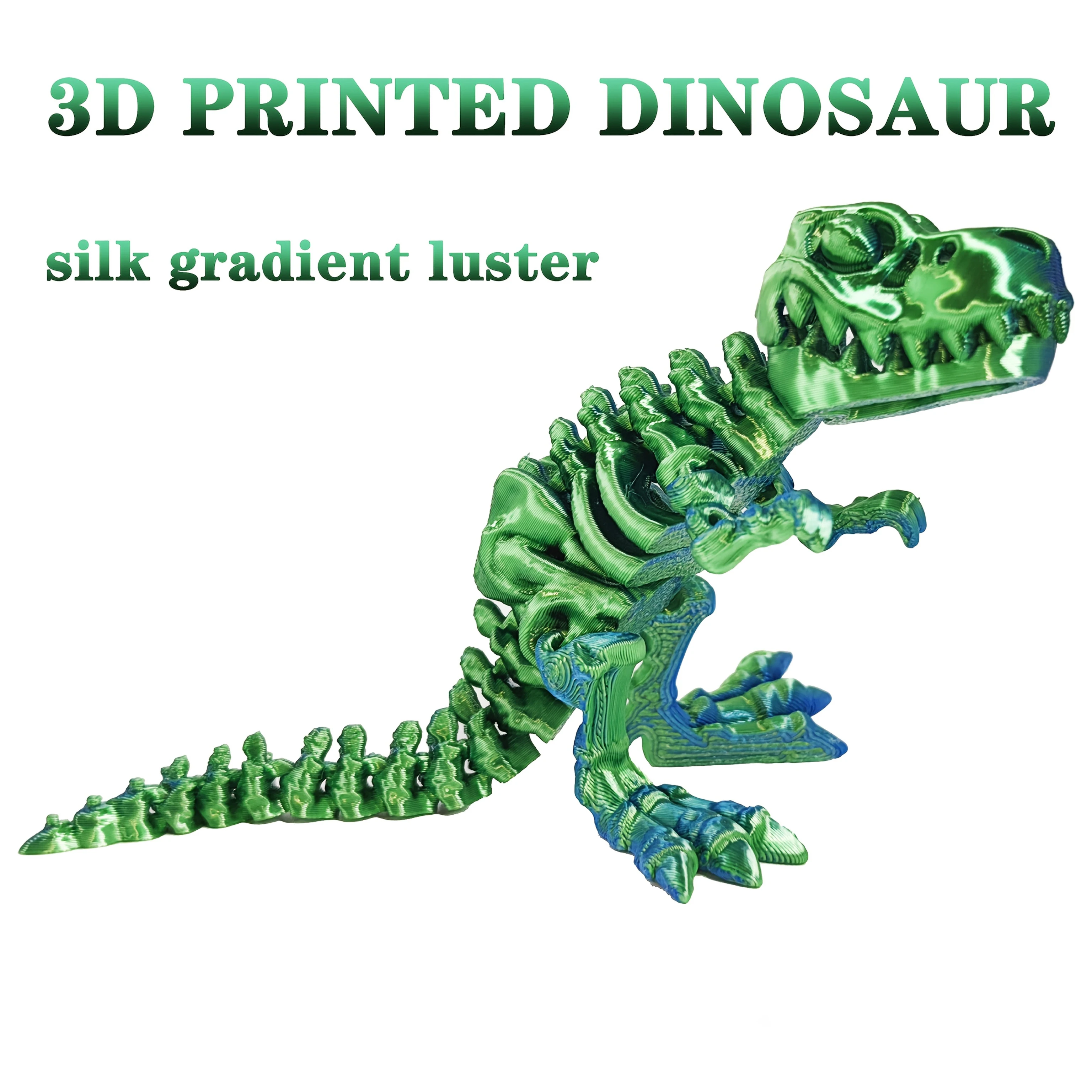 3D Printed Tyrannosaurus Rex Skeleton with Dragon Egg - Colorful Dinosaur Model for Collection and Decoration