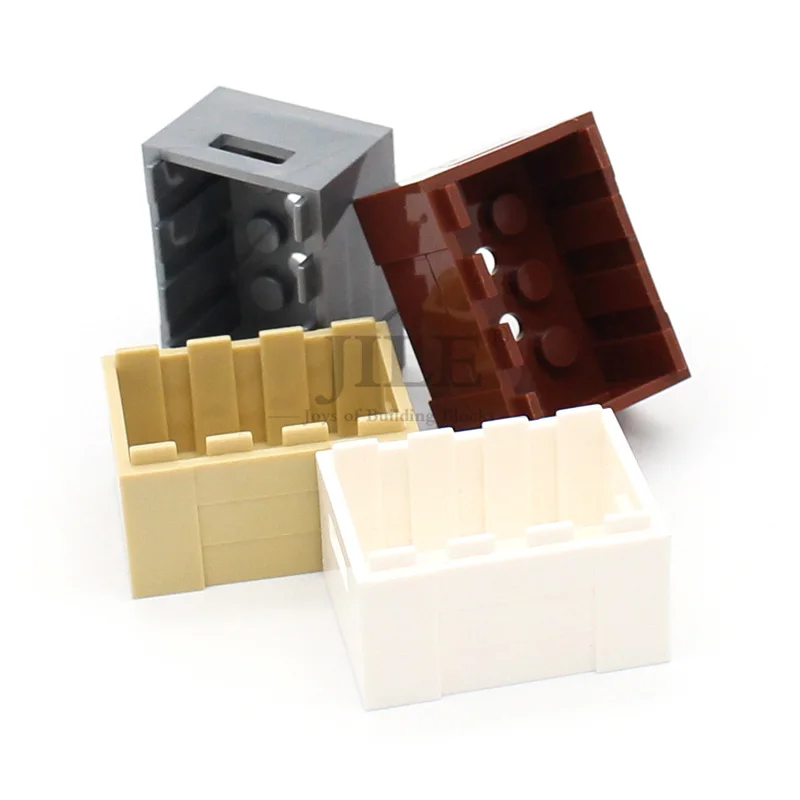 Moc 30150 빌딩 블록 컨테이너 상자, 손잡이가 있는 3x4x1 2/3, DIY 벽돌 호환 조립 피규어 친구 장난감, 10 개