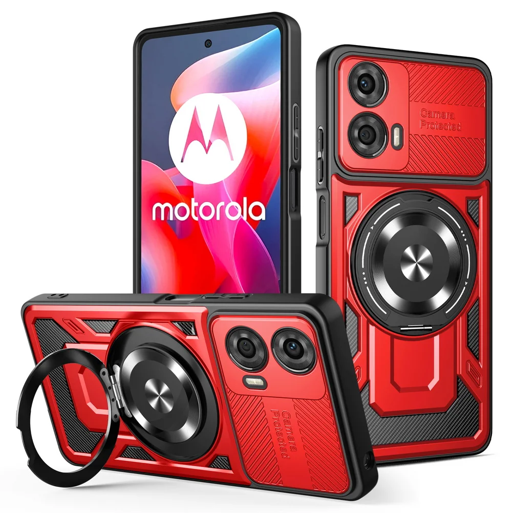Versatile Rotatable Metal Ring Holder Magnetic Protective Case