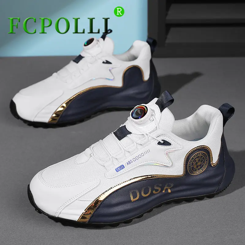 Male Golf Training Quick Lacing Walking Shoes Mens Brand Designer Golf Shoes Anti-Slippery Sneakers