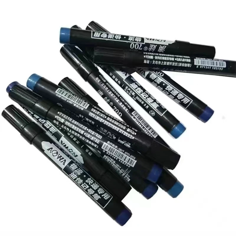 라운드 토 네임펜 펜, 방수 잉크, 미세 포인트, 검정, 파랑, 빨강, 오일 잉크, 1.5mm, 파인 컬러 마커 펜, 100 개