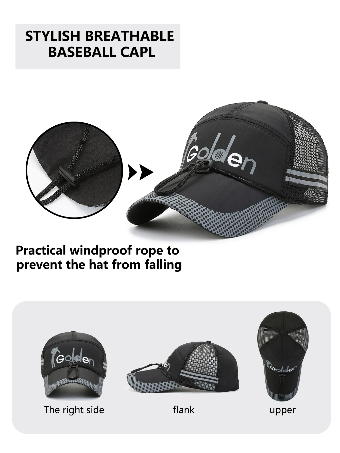New Mesh Men's Hats Quick Dry Spring Summer Outdoor Sports Sun Protective Hats Casual Sports Baseball Caps Sun Hats