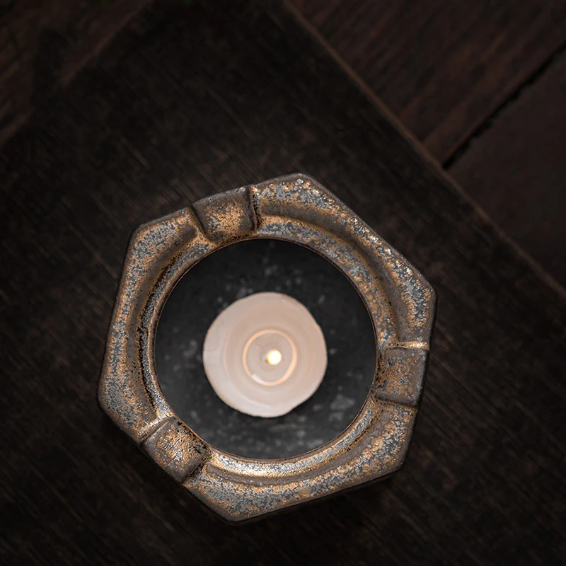 Vintage Tea Fire Stove Ceramic Stoneware Stoves Japanese Warmer Teaware Accessories Decoration Home Night Light Candle Heater