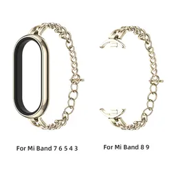 Elegant Metal Wristband for Smart Fitness Tracker (Gold 2)
