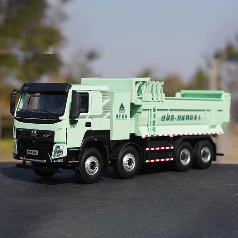 

1:24 Scale Diecast Alloy V7-X New Energy Waste Dump Truck Toys Cars Model Classics Adult Nostalgia Souvenir Gifts Static Display